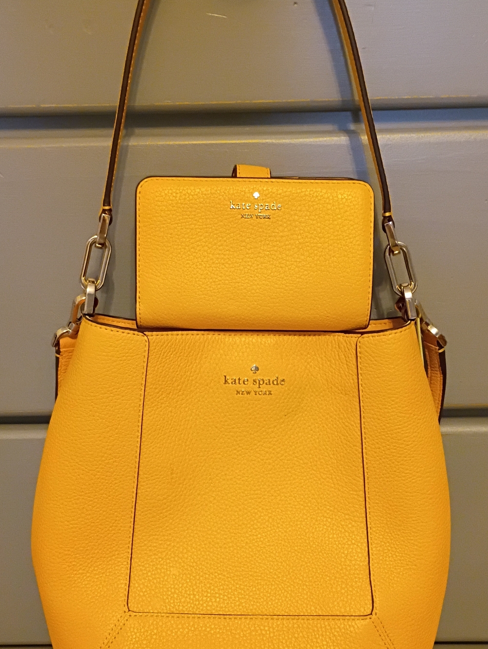 kate spade Yellow Leather Shoulder Bag